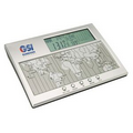 Digital World Time Clock w/ Calendar & Thermometer